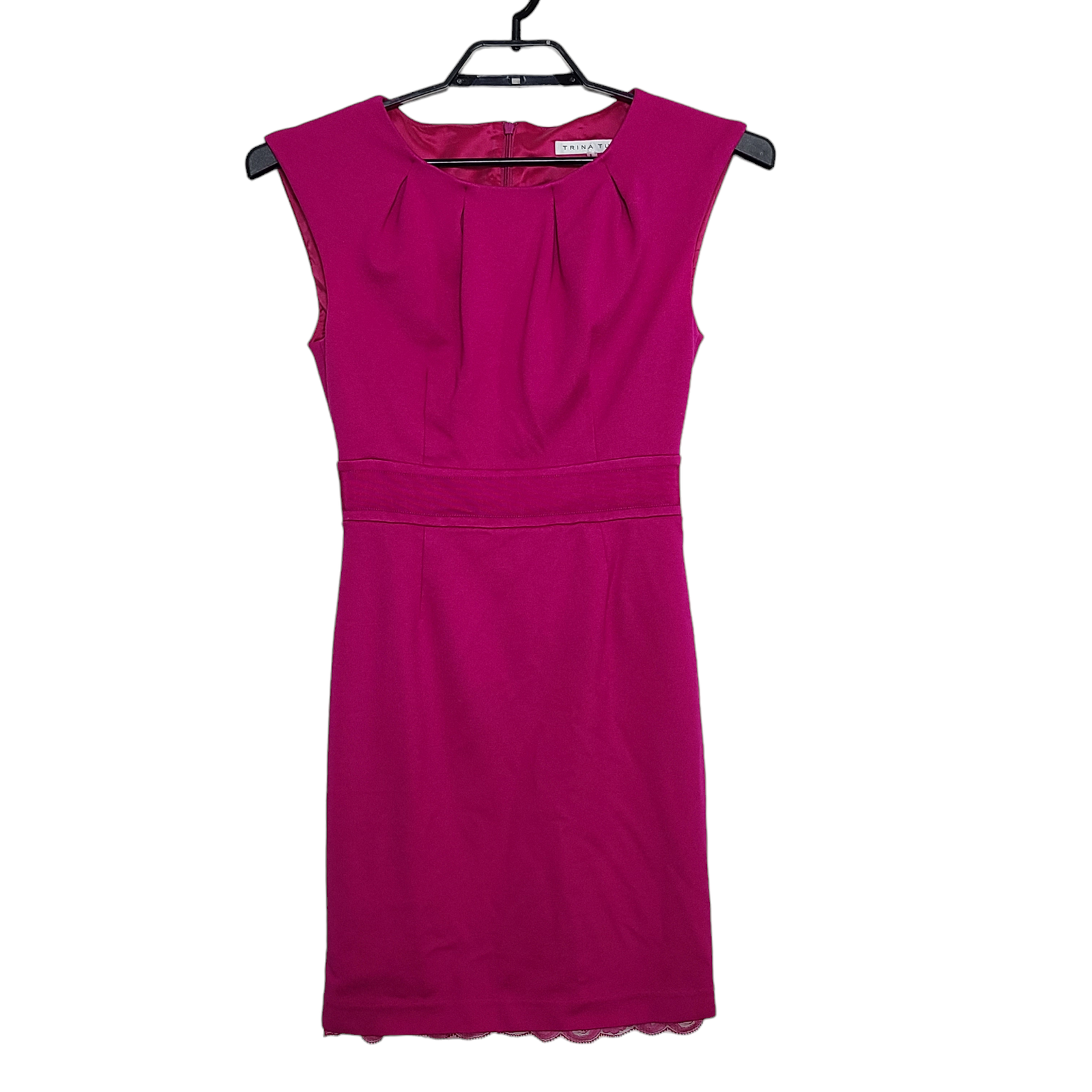 Trina Turk Pink Sheath Dress Size 2 Sleeveless Bright Vibrant